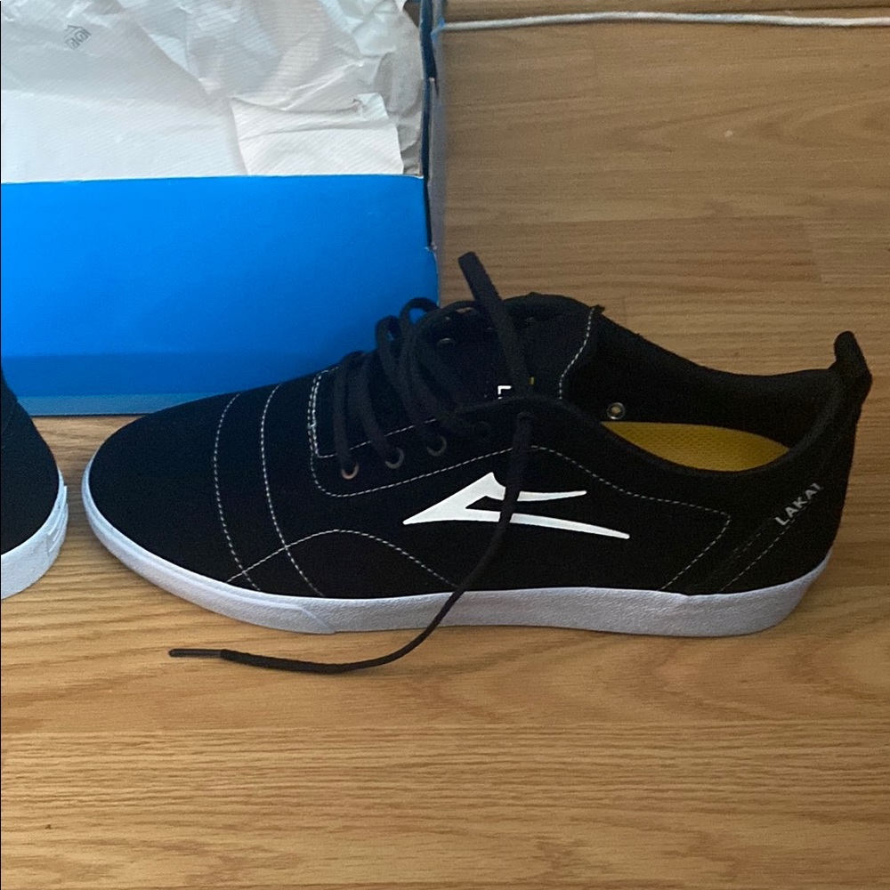 Black and White Suede Sneakers
